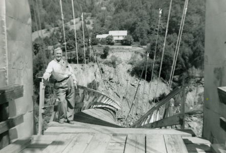 People posing with bridges